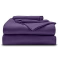 thumbnail image 2 of Alaskan King - 108" x 108" Size Microfiber Bed Sheets Luxury 1800 Thread Count Brushed Microfiber Sheet Set Super Soft & Silky Feel 30 Inch Deep Pocket - Alaskan King, Plum, 2 of 6