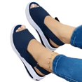 thumbnail image 2 of Sandales d'Été Confortables pour Femmes en Forme de Poisson Profond Velcro Fermeture Résistante Antidérapante-Youyou, 2 of 4