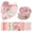 Color 2, variant on 84Pcs Jelly Roll Fabric Strip Set Cotton Floral Print Pre Cut Quilting Strip Quilting and Sewing Patchwork Roll for DIY Crafts