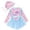Pink, variant on LRen 2t Swimsuit Girl Long Sleeve Swimsuits Two Piece Rash Guard Bathing Suit Upf 50 Sun Protection Loose Crewneck Beachwear Girls Bathing Suit Kids Swimwear