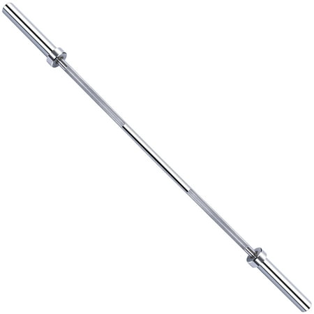 Fitvids Olympic Bar for Weightlifting and Power Lifting Barbell, 700-Pound Capacity (5 Feet, Silver)