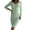 Green, variant on Manxivoo Summer Dresses Women Casual Long Sleeve Bodycon Dresses V Neck Ribbed Knitted Short Dresses Slim Fit Solid Color Mini Party Dress Black