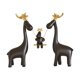 thumbnail image 1 of Figuras de la familia de los ciervos, figuras de alce navideño, estatuas de alce de resina para decoración de escritorio, esculturas de animales para, 1 of 9