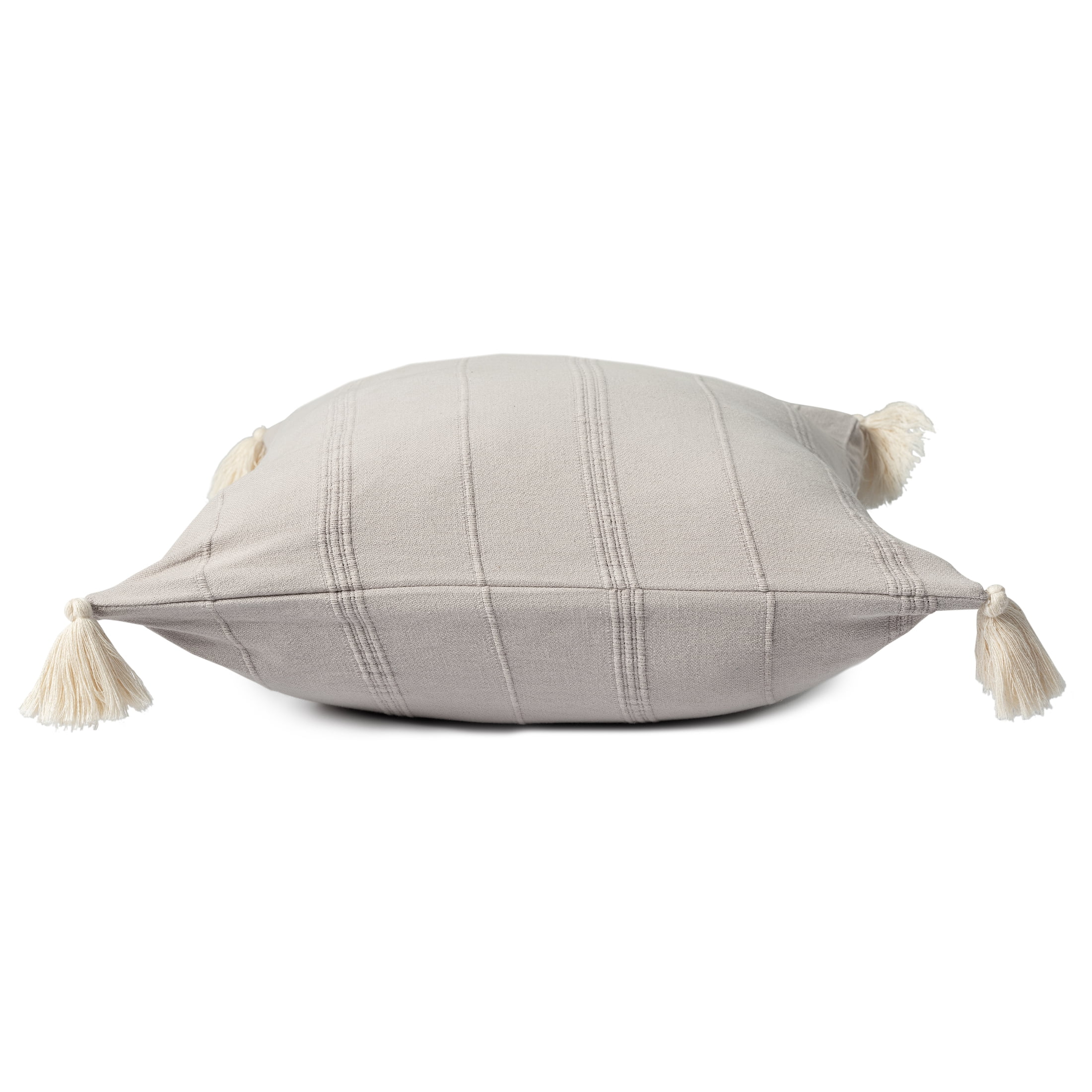 Ox Bay Sasha 18" x 18" Beige Ultra-Soft Turkish Cotton Adult Decorative Throw Pillow