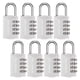 thumbnail image 1 of Delswin Candado de combinación pequeño para casillero - Paquete de 8 candados de equipaje reajustables para maleta mochila - Candado combinado para casillero de empleado de gimnasio, 1 of 7