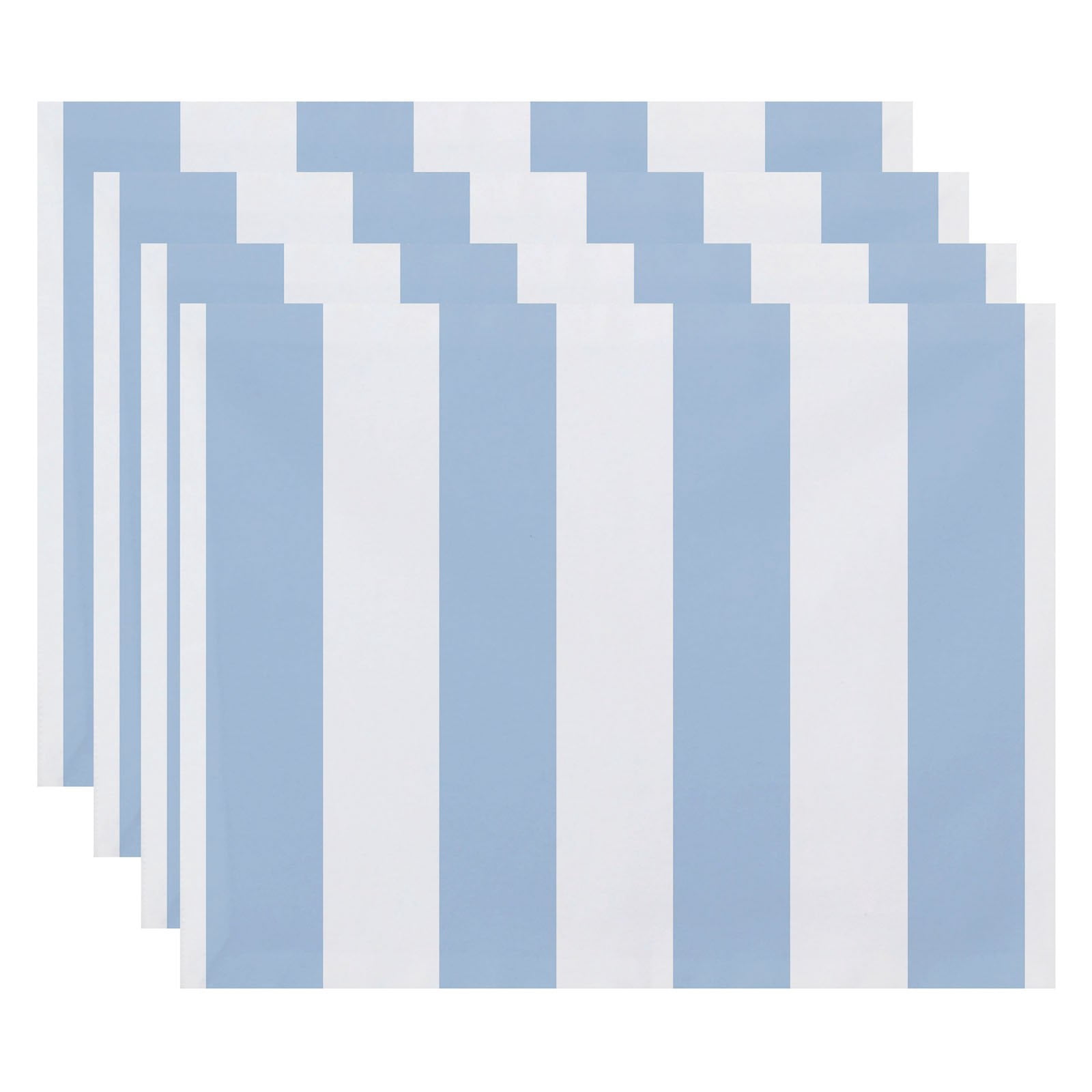 Simply Daisy, 18 x 14 Inch, Rugby Stripe, Stripe Print Placemat (Set of 4), Red