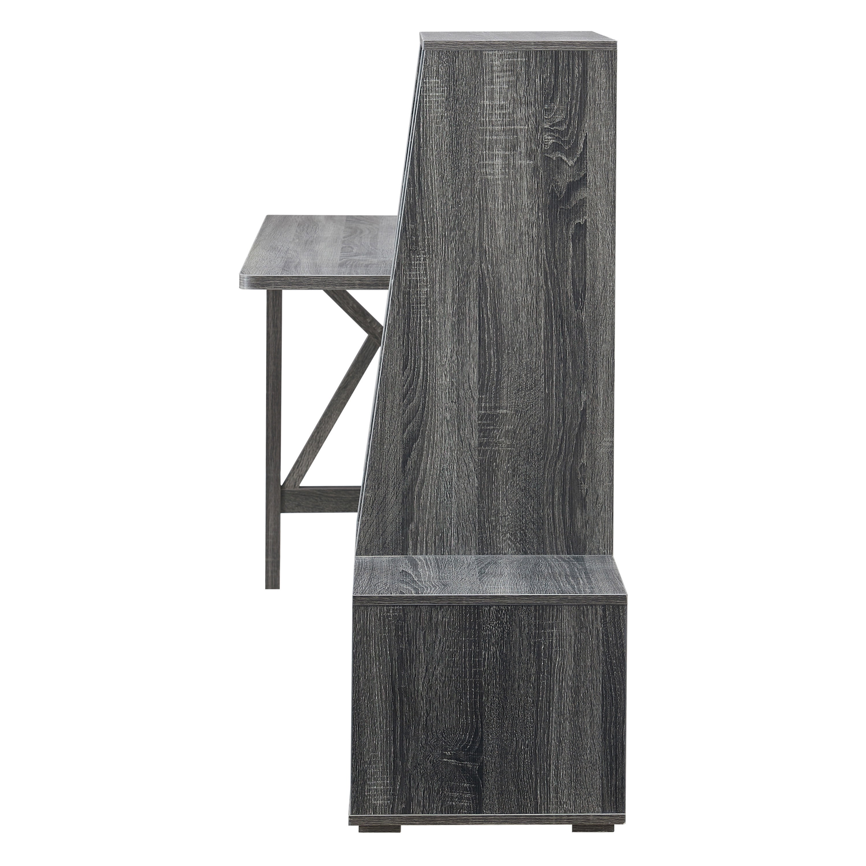 Furniture of America Sinclar 70-inch Desk with USB Port, Distressed Gray