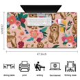 thumbnail image 5 of Long Mouse Pads for Desk,Dogs with Flowers Desk Mats on Top Of Desks, Desk Mouse Pad Extra Large with 3mm Non-Slip Base and Stitched Edge for Gaming,Office,Work,Home 47.3"x23.6", 5 of 6