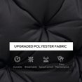 thumbnail image 4 of PetFurnishn 59" x 38" Tufted Bench Cushion for Outdoor Furniture, 3-Seater Replacement for Swing Chair, Patio Sofa/Couch, Overstuffed, Includes Backrest, Black, 4 of 9