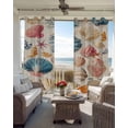 thumbnail image 6 of Coastal Shell Blackout Curtains for Bedroom Living Room Darkening Curtains 90 Inch Summer Nautical Shell Beach Starfish Black Out Window Curtain Privacy Window Treatment Grommet Drapes 52"x90"x2, 6 of 9