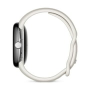 Google Pixel Watch - Android Smartwatch with Activity Tracking - Polished Silver Stainless Steel Case with Chalk Active Band - WI-FI