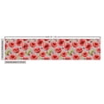 thumbnail image 3 of Ambesonne Poppy Fabric by the Yard Upholstery, Jungle Flowers Boho with Dots, 10 Yards, Dark Coral Fern Green, 3 of 5