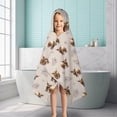 thumbnail image 6 of Beige Highland Cow Flower Pattern Hooded Bath Towel，50"x30" for Ages 3 To 12 Kids, Quick Dry Lightweight Soft Microfiber Hood Beach Towel Cover Up for Kids, 6 of 7