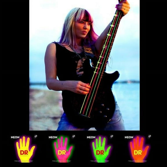 DR Strings NEON Hi-Def Green SuperStrings Medium Electric Guitar Strings