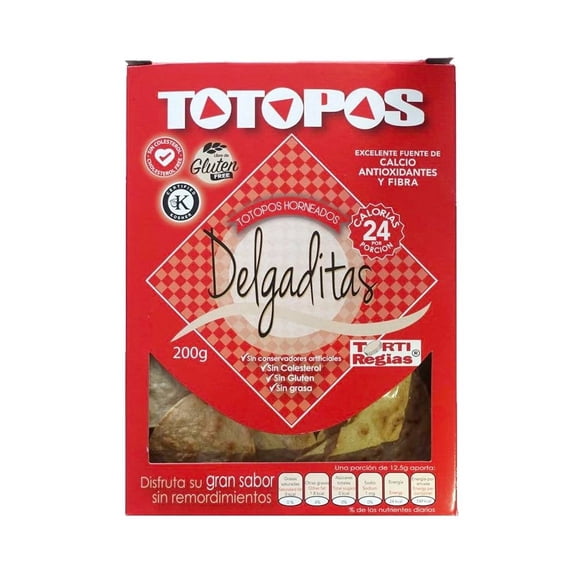 Totopos TortiRegias delgaditas 200 g