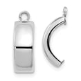 thumbnail image 1 of 14K White Gold Earring J-Hoop Women'S 12 mm 5 Polished Jackets, 1 of 3