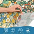 thumbnail image 4 of Yayeee Kitchen Valance Rod Pocket 54" x 18" Living Room Window Curtain, Beige Floral Garden, 4 of 6