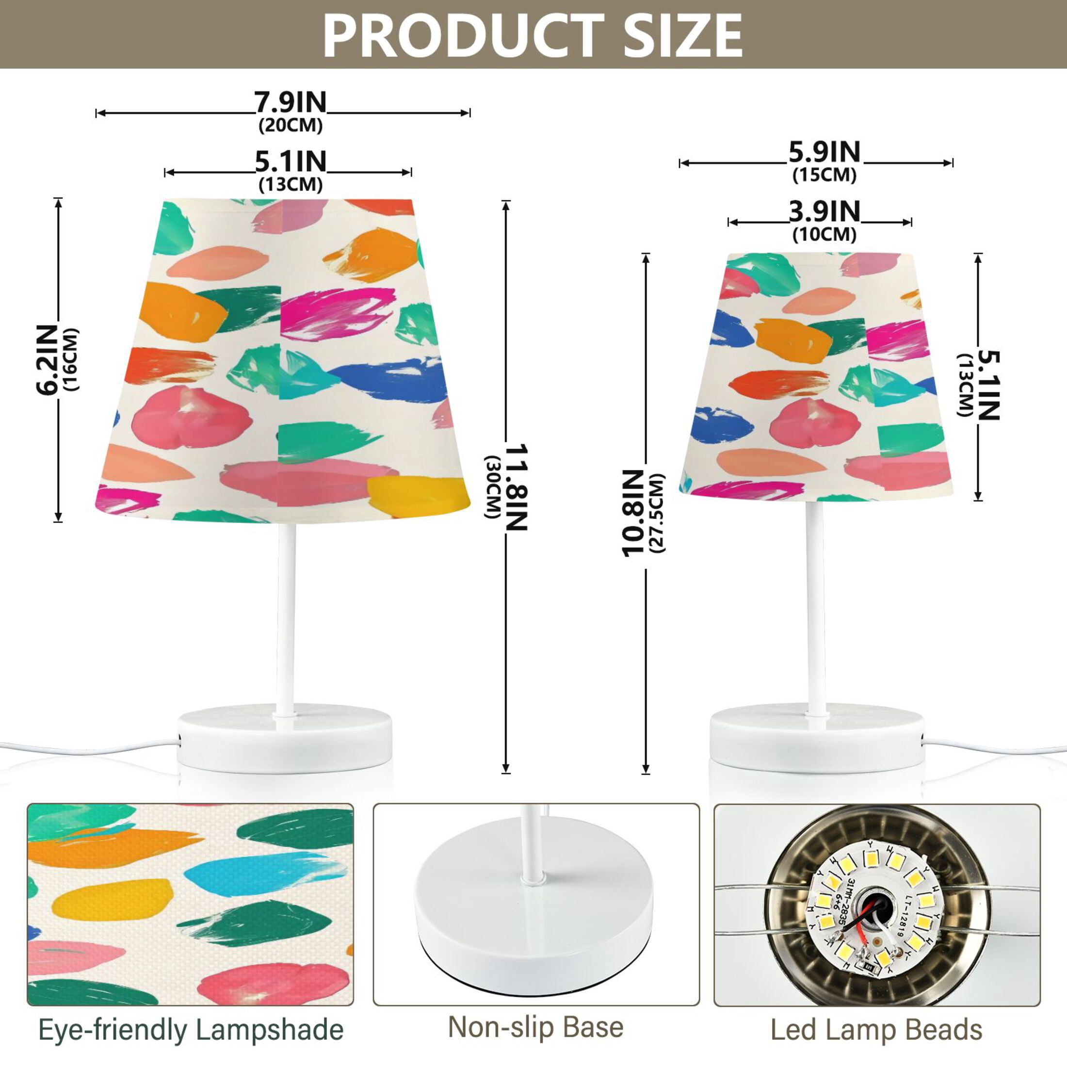 Table Lamp Small 5.9x10.8 Inches Table Lamps Night Light Tools & Home Improvement Bedroom Lamp Guest Room Lamp Study Lamp Office Lamp Oil Painting Petal