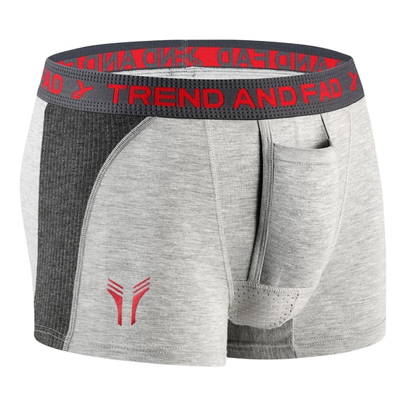 Fewfanhot Men's Fashion Mid Waist Boxer Briefs - Solid Color Lightweight Breathable Comfy Underwear With Elastic Waistband For Daily Wear And Freedom