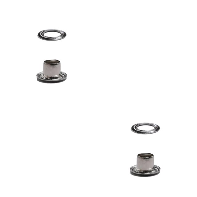 Qarigey 100pcs / set Anillos Color Durable En varios tonos para dedos con estilo Antióxido Moda Cobre Ojo de pollo Hebilla plateada 3.5 mm + plateado 3.5 mm Junta redonda+cobre 2Conjunto