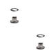 thumbnail image 4 of Guardurnaity 100x Anillos de plata Color duradero en varios tonos para dedos con estilo Hebilla de ojo de pollo de cobre Hebilla de ojal de cortina plateado 3.5 mm Junta redonda+cobre 2piezas, 4 of 6