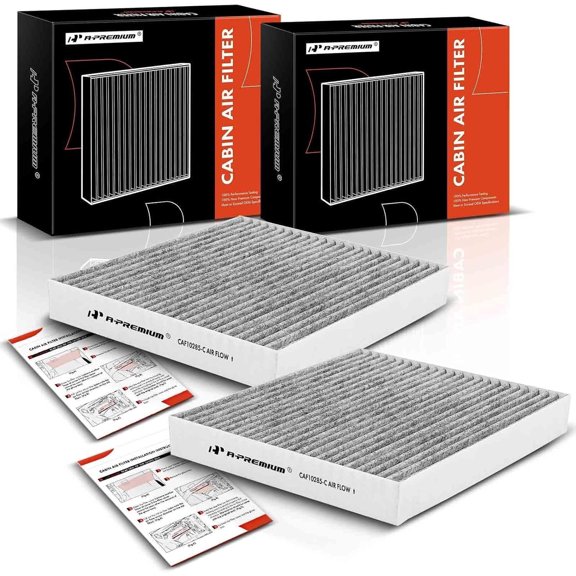 A-Premium 2-PC Cabin Air Filter with Activated Carbon, Compatible with Toyota Camry, RAV4, Highlander, Corolla, 4Runner, Tundra, Prius, Sienna & Lexus & Scion & Subaru & Jaguar