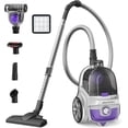 thumbnail image 1 of Aspiron Canister Vacuum, Upgraded 1200W Bagless Canister Vacuum Cleaner, Auto Cord Rewind, H13 HEPA Filter, 3.7Qt Large Capacity, 5 Tools for Hard Floors, Carpet, Pet, Upholstery, Tiles, Car, Silver, 1 of 7