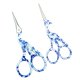 thumbnail image 1 of 2 Uds Tijeras de Bordado con Forma de Grúa Vintage Herramienta de Punto de Cruz Patrón de Cerámica Y Azul Soledad Crane Sewing Scissors, 1 of 6