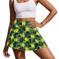 thumbnail image 2 of Xoenoiee Tropical Palm Tree Print Women Tennis Skirt Golf Skorts Athletic High Waisted with Pockets Inner Shorts Sport Workout Pleated Pickleball, L, 2 of 6