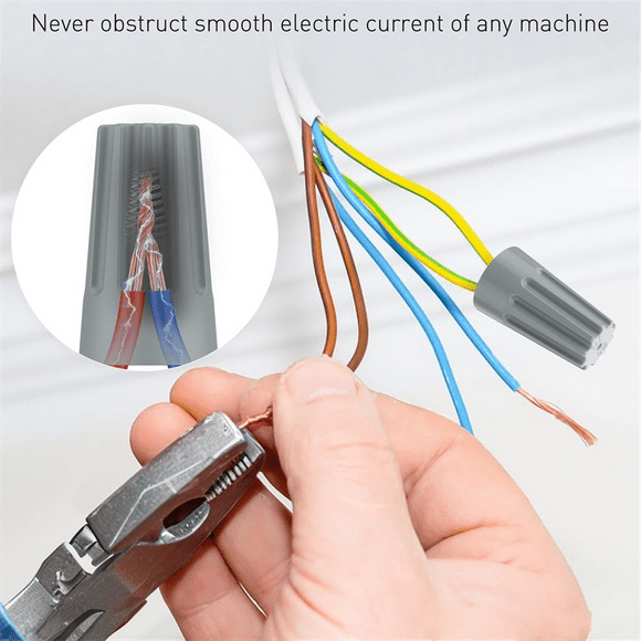50Pcs Wire Nuts Wire Caps Electrical Wire Connectors for 10-22AWG Gauge Wire Electric Connectors for Wiring Twist Nuts B