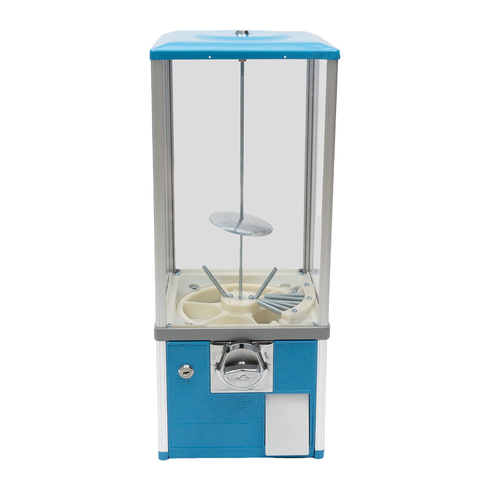 Miumaeov Commercial Vending Machine 25 Cents for 27-45mm Round Candy Capsule Toys 250-1000 Capacity Gumball Bank Dispenser