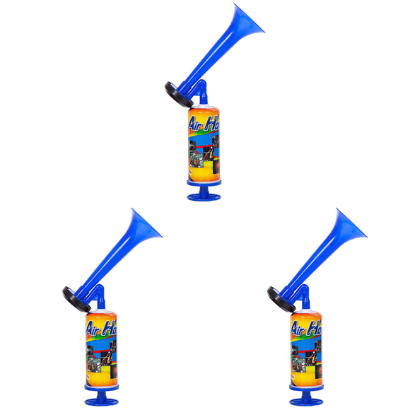 Bocina de aire portátil para animar a jugadores de fútbol con sonido potente para competición deportiva (Azul)