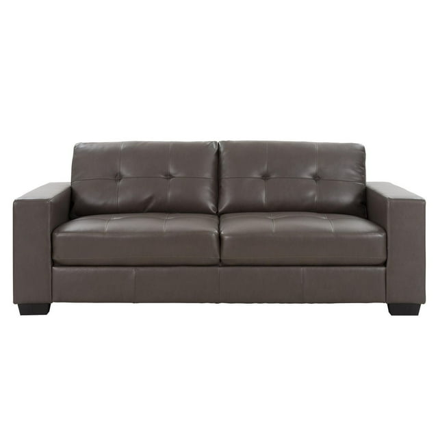 CorLiving Tufted Seat and Backrest Bonded Leather Sofa