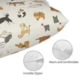thumbnail image 3 of Lsque Dogs Funny Pets Pattern Bedding Waterproof Pillow Protector Zippered Queen – Bed Bug Proof Pillow Encasement-14"x20", 3 of 6