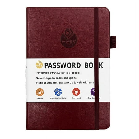 Tepsmf Password Book with Alphabetical Tabs, Password Notebook for Internet Website Address Log in Detail, Password Logbook to Help You Stay Organized