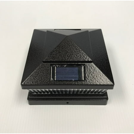 

Hammered Black Finish Color Post Cap LED Light (At night they automatically turn on)