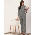 thumbnail image 2 of Moomaya Sleepwear, Printed Pajama And Shirt Set, Button-Down Loungewear 2 Pcs Nightsuit Pjs, 2 of 9