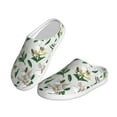 thumbnail image 2 of Fotbe Lilies Flowers Pattern Women's Fuzzy Curly Fur Memory Foam Loafer Slippers Indoor Outdoor Slippers Winter Home Shoes-39/40, 2 of 7