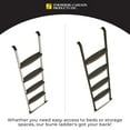 thumbnail image 5 of Stromberg Carlson Interior Bunk Ladder, KD, RV Bunk Ladder, Bunk Bed Ladder with Injection Molded Treads, Hooks and Mounting Hardware Included, can be used as Dorm Loft Ladder - Black 66", 5 of 6