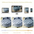 thumbnail image 5 of 42" Cloud Boneless Curved Chaise Lounge Chair with Ottoman, Adjustable Backrest Chenille Single Chair, Blue for Living Room Bedroom Apartment, 5 of 9