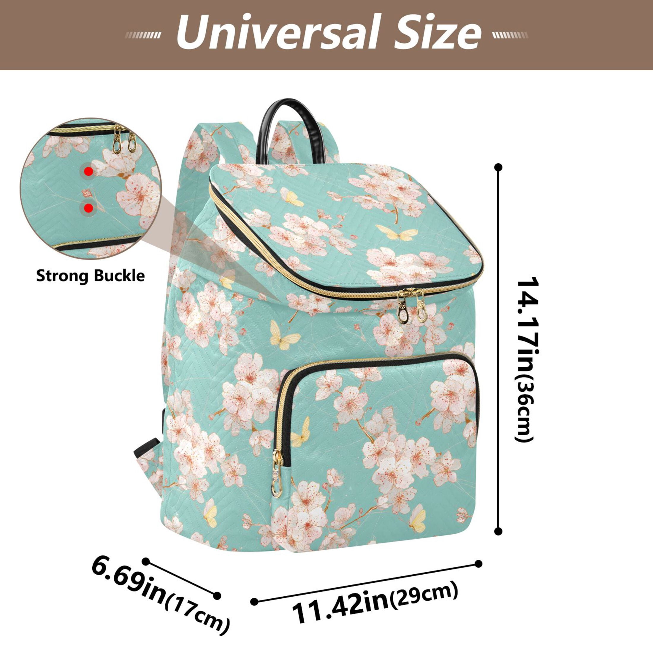 ALAZA Butterfly Cherry Blossom Travel Backpack Laptop Bag Large Capacity Daypack