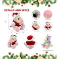 thumbnail image 5 of DolliBu Santa Sitting Rainbow Unicorn Stuffed Animal Plush Toy - Super Soft Dress Up with Red Santa Claus Outfit, Cute Unicorn Gift Perfect Holiday Christmas Gift - 10 Inches, 5 of 6