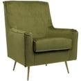 thumbnail image 2 of Fox Hill Trading Lana Velvet Accent Chair, Avocado Green, 2 of 6