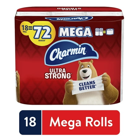 Charmin Ultra Strong Toilet Paper 18 Mega Roll, 286 sheets per roll