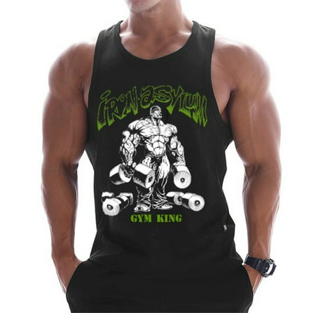 Men's Muscle Sleeveless Tank Top T-Shirt Bodybuilding Sport Fitness Gym ...