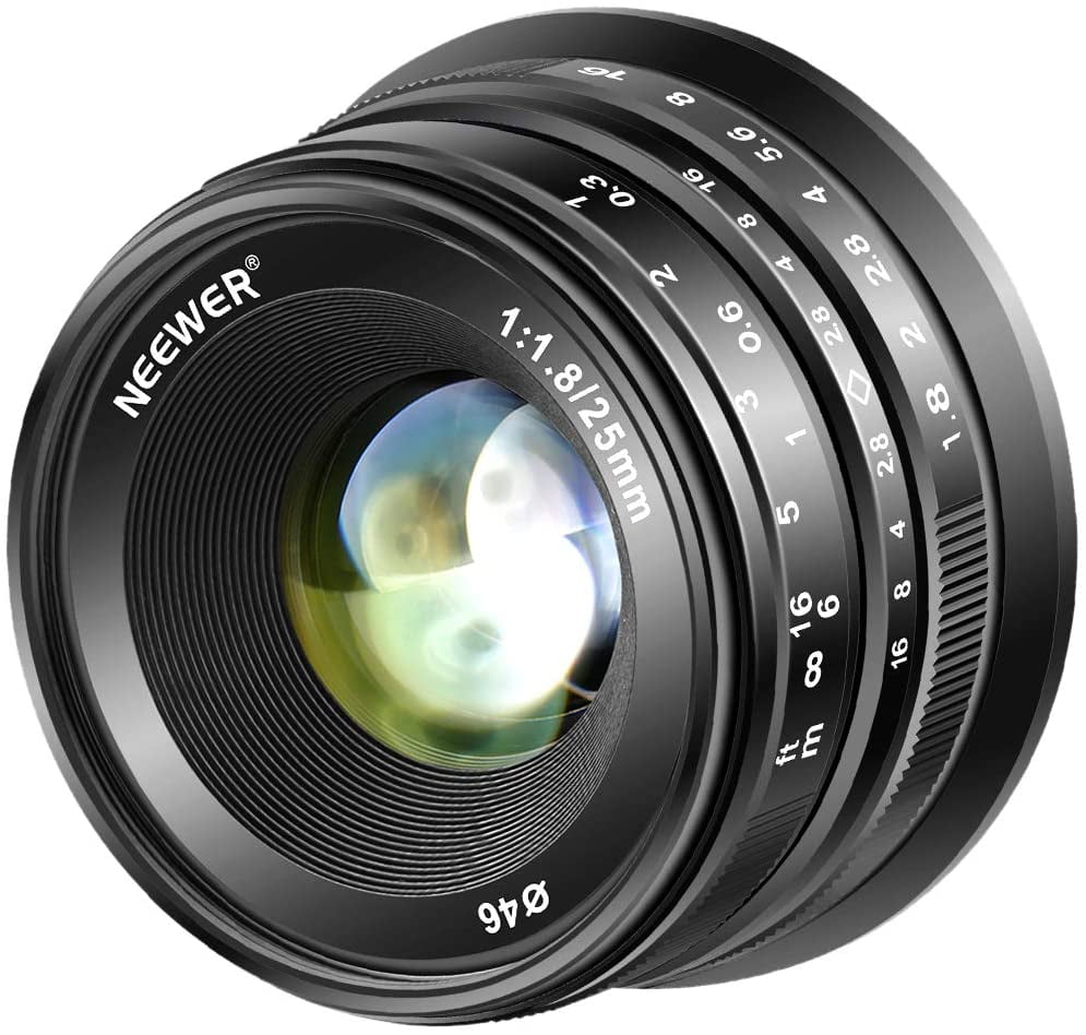 Neewer 25mm F1.8 APSC Large Aperture Wide Angle Lens Manual Focus Lens