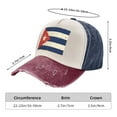 thumbnail image 3 of Cuban Flag Retro Distressed Baseball Cap Dad Hats for Men Women Vintage Trucker Hat Low Profile Ball Caps, 3 of 7