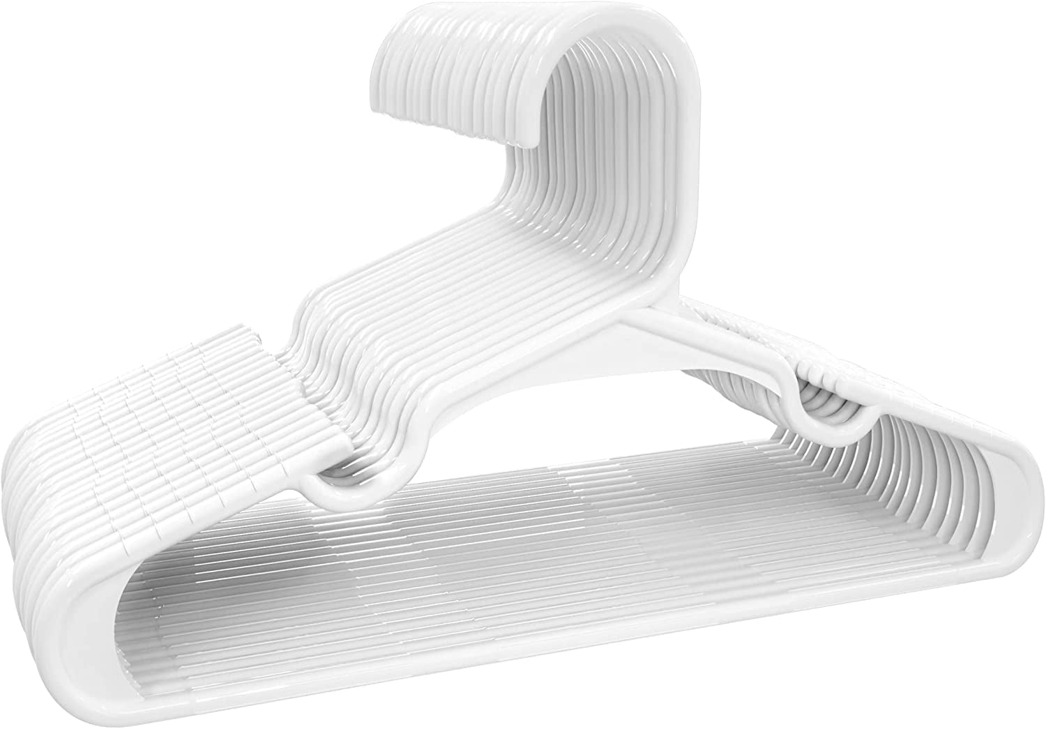 ASG 30 Pack Kids Hangers 12.5 Inch Plastic Baby Hangers for Closet