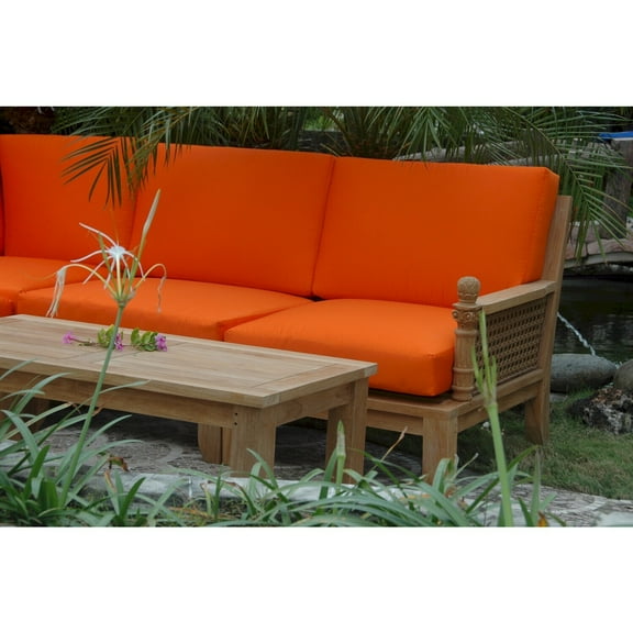 Anderson Teak 5 Piece Luxe Modular Deep Seating Teak Outdoor Patio