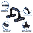 thumbnail image 4 of 1pair U-shaped Push-up Rack Fitness Equipment Hand Sponge Grip Muscle Training Push Up Bar Chest Home Gym Body Building (blue), 4 of 7